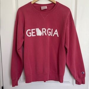 Champion Women’s Georgia Crewneck Sweatshirt Red M